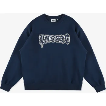 Pánská mikina Pánská tmavě modrá mikina bez kapuce PROSTO Graffiti XL