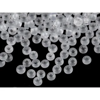 Dětské navlékací korálky Rokajl Preciosa 6/0 - 4 mm, malé, 02090 bílá mléčná