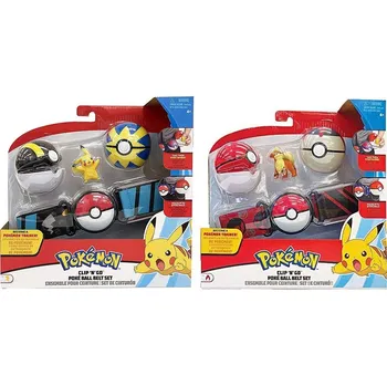 Dřevěná hračka Clip 'n' Go Poké Ball Belt Set