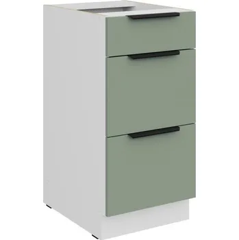 Kuchyňská skříňka Kuchyňská skříňka se šuplíky LUNARA - šířka 40 cm, zelená / bílá