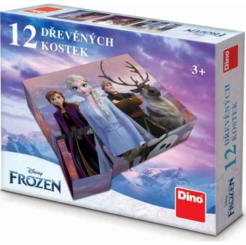 Hrací kostka FROZEN II 12 Drevené licenčné kocky