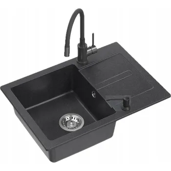 Granitový dřez Jednokomorový granitový dřez Liv černý