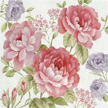 Papírový ubrousek Ubrousky Julia s motivem Paw růže 33 cm 20 ks