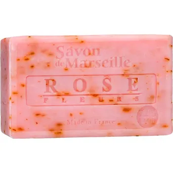 Koupelová kosmetika Le Chatelard 1802 Francouzské marseillské mýdlo s mandlovým olejem KVĚT RŮŽE 100 g