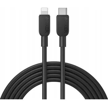 Datový kabel Kabel Anker USB-C na Apple Lightning 3 m černý