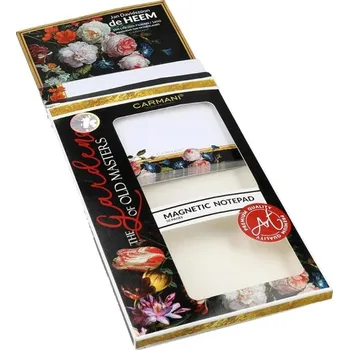 Kancelářská sestava Notýsek s magnetem Carmani s květy