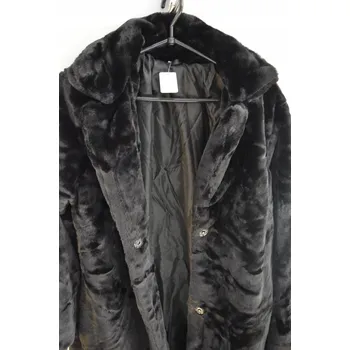 Dámský kabát Dámská bunda s podšívkou z KOŽÍŠEK ČERNÁ vel. M