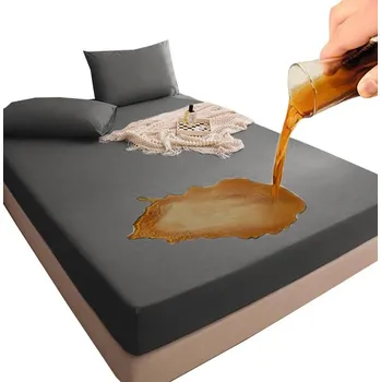 Prostěradlo Nepromokavé Prostěradlo bavlna 160x200 cm, antracit , ocel