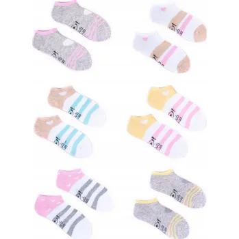 Pánské oblečení 6-BALENÍ Ponožky KOTNÍKOVÉ PONOŽKY bavlněné dívčí 23 - 26