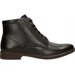 Tmavě hnědé elegantní pánské kožené kotníkové boty vel. 40