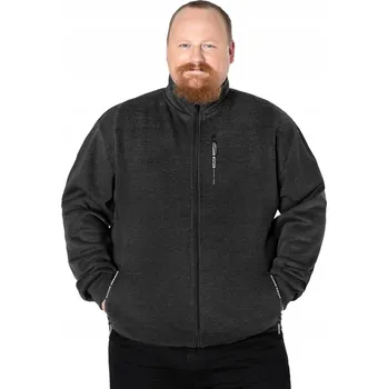 Pánská mikina Pánská mikina na zip černá 6XL bavlněná se zipem 3 kapsy