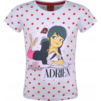 Dívčí tričko EplusM dětské tričko bílé bavlna velikost 146