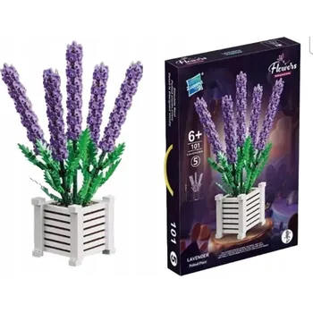 ostatní stavebnice KLOCKI ZESTAW BOTANICALS BUKIET 3D LEVANDULE 1204 V KVĚTINÁČI