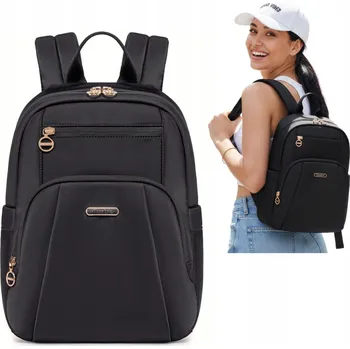 Městský batoh Batoh černý pro dívku malý elegantní módní s místem na tablet