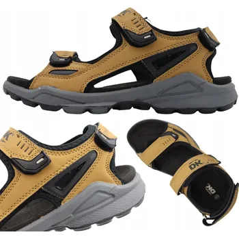 Dámská obuv Pánské sandály Pohodlné Prodyšné Lehké Na Léto Řemínky DK 8137 CAMEL VEL. 44