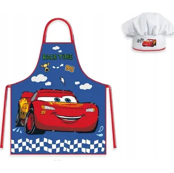 Kuchyňská zástěra Zástěra a kuchařská čepice AUTO CARS