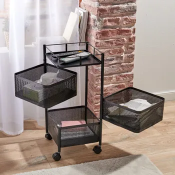 3Pagen Pojízdná police hnědá