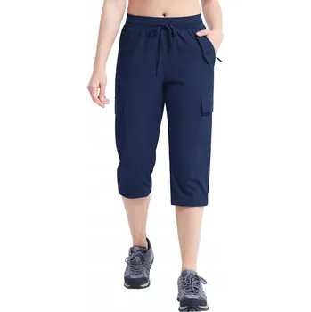 Dámské kalhoty Dámské 3/4 cargo kalhoty trekové voděodolné sportovní tmavě modré XXL