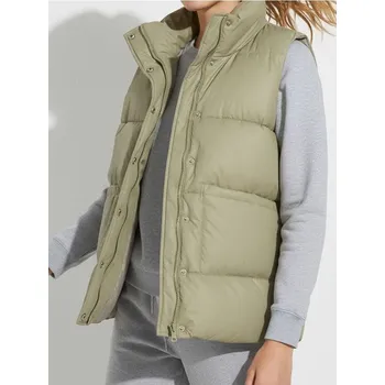 Dámská vesta Sinsay - Prošívaná vesta se stojáčkem - zelená - 327HC-70X - 327HC-70X-XL