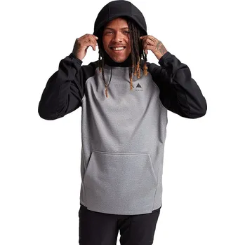 Pánská móda mikina Burton Crown Weatherproof Pullover - Gray Heather/True Black L