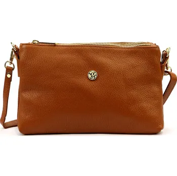 Kabelka Kožená crossbody kabelka Gregorio 1736 koňaková