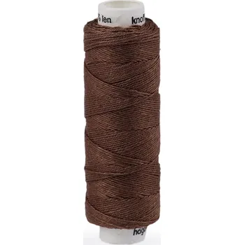 Nit Nitě lněné knoflíkové 50 m, malé, 727 hnědá