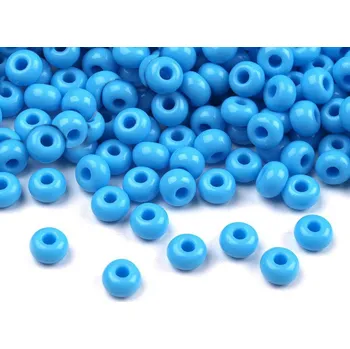 Dětské navlékací korálky Rokajl Preciosa 6/0 - 4 mm, malé, 63020 modrá azuro