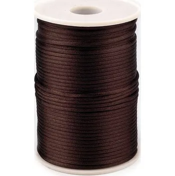 Saténová šňůra Ø2 mm, střední, 185 (185) hnědá tmavá