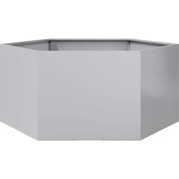 Truhlík vidaXL Zahradní truhlík šestihranný 104x90x45 cm zvětralinová ocel [851131] Barva: Nerezová ocel / Šedý