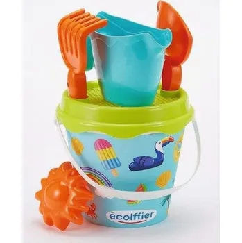 Dřevěná hračka Vedierko Prázdniny s krhličkou a príslušenstvom, 17 cm