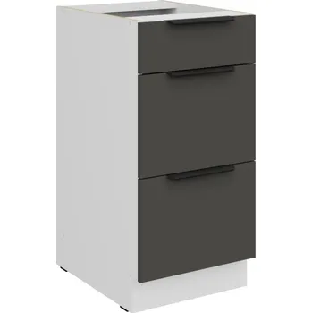 Kuchyňská skříňka Kuchyňská skříňka se šuplíky LUNARA - šířka 40 cm, grafit / bílá