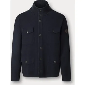 Pánský svetr SVETR HACKETT LONDON KNIT VELO FBUTTON MIDNIGHT BLUE