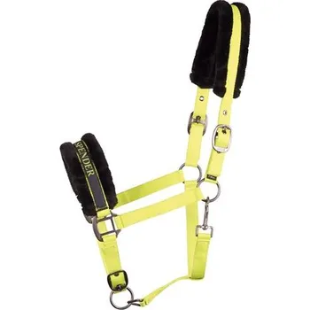 Nylonová ohlávka s beránkem Harrys Horse Lyrics, limetková - vel. Cob