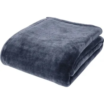 deka Tmavě modrá deka z mikroplyše 130x170 cm Raschel Velvet – Catherine Lansfield ID_1800773