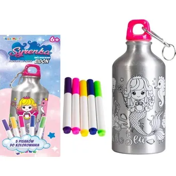 Láhev KREATIVNÍ SADA LÁHEV NA MALOVÁNÍ LAHEV NA PITÍ S NÁLEPKAMI A TUŽKAMI 500 ML