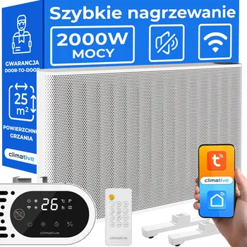 Přímotop Konvektorový ohřívač Climative 2000 W bílý, černý