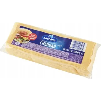 Lactima Tavený sýr cheddar v plátcích 1,05 kg