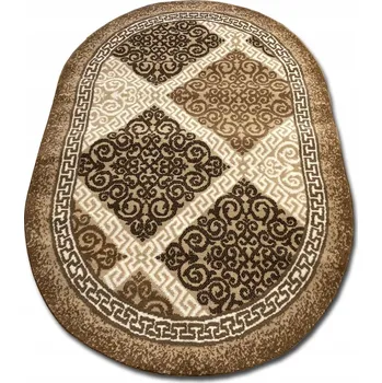 Koberec Koberec Moderní Měkký BCF Oválný Hnědý 120x170