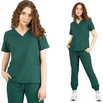 Dámská mikina Dámská MEDICKÁ MIKINA / HALENA elastická, moderní styl SCRUBS s viskózou EMILY, ZELEŇ, velikost XXS