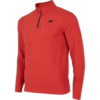 Pánská mikina 4F MIKINA - PÁNSKÉ FUNKČNÍ PRÁDLO FLEECE BIMP010 - červená - vel. S