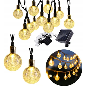 Venkovní osvětlení Solární světla do zahrady Girlanda Solární zahradní 7m 50x LED na balkon