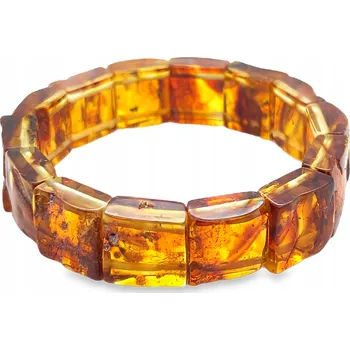 Náramek Náramek z koňakového jantaru, segmentový, PŘÍRODNÍ jantar - VIDEO