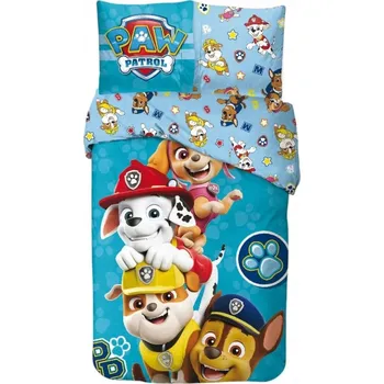 Prostěradlo Povlak na peřinu Tlapková patrola Statečné tlapky 140×200cm, 65x65 cm
