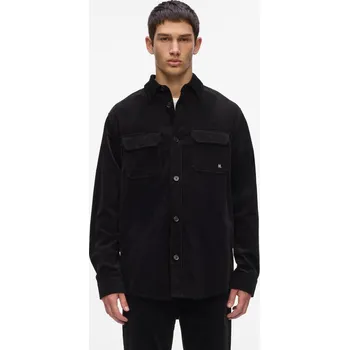 Pánská košile KOŠILE KARL LAGERFELD CORDUROY OVERSHIRT BLACK