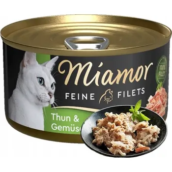 Krmivo pro kočku Miamor FeineFilets Vlhké Krmivo pro kočky Filé z tuňáka se zeleninou v želé 100g