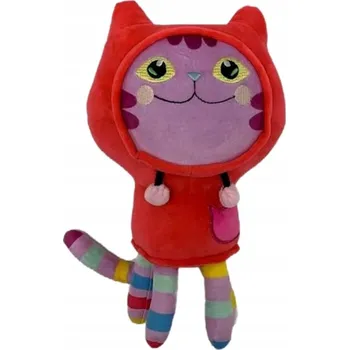 plyšák PLYŠÁK KOČKA V ČERVENÉ MIKINĚ S ŠANTOU KOČIČÍ - 30 CM ŠANTA KOČIČÍ - OLFed