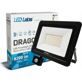 LED reflektor bílý neutrální 9400lm 100W s PIR čidlem - 3 ROKY ZÁRUKA