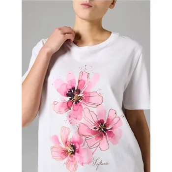 Sinsay - Bavlněná košilka s potiskem - krémová - 075HB-01X - 075HB-01X-XL