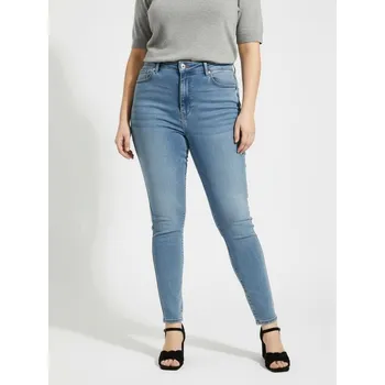 Sinsay - Skinny džíny s vysokým pasem plus size - modrá - 245HC-55J - 245HC-55J-54