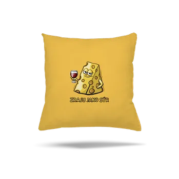 Polštář Bastard Zraju jako sýr polštář Yellow Gold